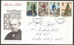 British Rowland Hill Set On FDC Cover To London ( A92 118) - Brieven En Documenten