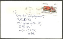 Australia Ahrens-Fox Fire Engine 1983 Cover From Emerald QLD To Buffalo N.Y. USA ( A91 974) - Cartas & Documentos