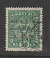 VENEZIA  GIULIA:  1918  SOPRASTAMPATO  -  50 H. VERDE  US. -  SASS. 11 - Venezia Giulia