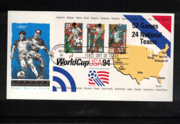 USA 1994 World Football Cup USA Block FDC - 1994 – Estados Unidos