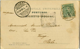 PORTUGAL 15 Reis Collares-Lisboa-Venezia 1903 Postcard Mosteiro Da Batalha - Storia Postale