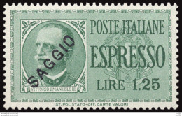 Espresso Lire 1,25 Vitt. Emanuele III Con Soprastampa "SAGGIO" - Mint/hinged