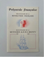 POLYNESIE Document Tirage Limite 8000 Ex Bicentenaire Revolution Et Mutinerie Bounty 1789 1989 - Covers & Documents