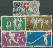 Schweiz 1951 Pro Patria Eidgenossenschaft Zürich Volksspiele 555/59 Gestempelt - Oblitérés