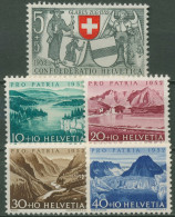 Schweiz 1952 Pro Patria Eidgenossenschaft Glarus/Zug Seen Flüsse 570/74 Postfr. - Nuevos