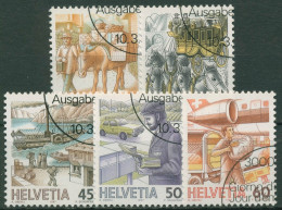 Schweiz 1987 Postbeförderung Maultierpost Postkutsche 1340/44 Gestempelt - Oblitérés
