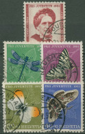 Schweiz 1951 Pro Juventute Johanna Spyri Insekten 561/65 Gestempelt - Oblitérés