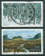 Schweden 1977 Europa CEPT Landschaften Sarek-Nationalpark 989/90 Gestempelt - Usados