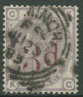 Großbritannien 1883 Königin Victoria Aufdruck 3 Auf 3 Pence, 70 Gestempelt - Gebruikt