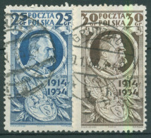 Polen 1934 20. Jahrestag Der Gründung Der Polnischen Legion 287/88 Gestempelt - Used Stamps