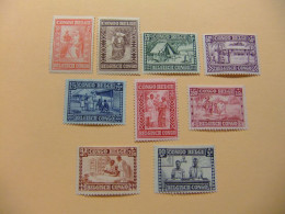 58 CONGO BELGA 1930 / AYUDA Y PROTECCION A LOS INDIGENAS (vistas De Poblados ) / YVERT 150 / 158 MNH / MH - Unused Stamps