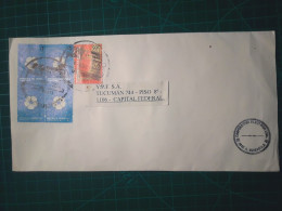 ARGENTINE, Longue Enveloppe Blanche Distribuée Dans La Capitale Fédérale Avec Une Variété De Timbres Postaux Et Un Cache - Oblitérés