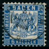 BADEN AUSGABEN VON 1862 - 1866 Nr 19b Gestempelt X6BBF66 - Usados