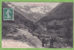 CPA AULUS Les Bains Chemin Du Col De Saleix 09 Ariège Animé Thermes - Other & Unclassified