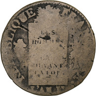 France, Sol Aux Balances Françoise, 1793 / AN II, Dijon, Cuivre, TB, Gadoury:19 - Other & Unclassified