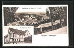 AK Neudorf I. Rheingau, Gasthaus Zur Krone, Totalansicht Vom Ort  - Rheingau
