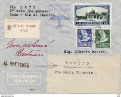 1939 (Vaticano)/Roma/Rio De Janeiro Del 20.12.39 - Aerogramma - Marcophilie (Avions)