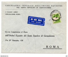 1933 Gerusalemme/Roma Del 4.4.33 - Aerogramma Del Volo Di Ritorno - Marcophilie (Avions)