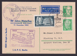 Flugpost Brief Air Mail DDR Privatganzsache Köpfe Bebel P 41 II C Inter Zudruck - Cartes Postales - Oblitérées