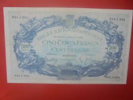 BELGIQUE 500 FRANCS 1939 Circuler COTE:20-40-100 EURO (B.18/34) - 500 Francs-100 Belgas