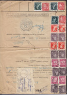 Procuration Portant De Nombreux TP (Poortman, Col Ouvert, …) Datée 1949 De VIESVILLE Renouvelée Jusqu'en 1956 - Superbe  - 1936-1951 Poortman