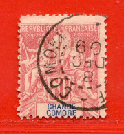 REF097 > GRANDE COMORE > Yvert N° 11 Ø < Oblitéré Dos Visible - Used Ø -- - Used Stamps