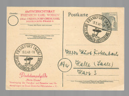 Ganzsache 1948 Frankfurt/M, Sonderstempel Hessische Neubürger Ausstellung - Covers & Documents