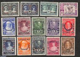 Spain 1927 Silver Coronation 14v, Unused (hinged), History - Kings & Queens (Royalty) - Nuevos