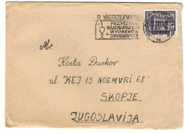 Poland Letter Via Yugoslavia 1963,machine Stamp ,,Drunkenness Is The Cause Of The Most Serious Road Accidents",traffic - Lettres & Documents