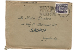 Poland Letter Via Yugoslavia ,machine Meter Stamp,slogan/flamme - Lettres & Documents