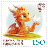 KYRGYZSTAN 2024 KEP 227 YEAR OF THE DRAGON MINT STAMP ** - Anno Nuovo Cinese