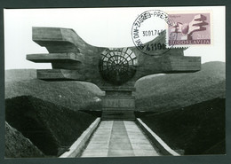 Yugoslavia 1974 FDC MC Podgaric Definitive Issue Sculpture Monument NOB Revolution Michel 1544 - Covers & Documents