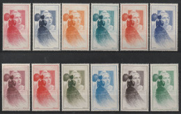 Centenaire Du Timbre 1949 - Neufs ** - MNH - Les 12 Couleurs - - Expositions Philatéliques