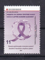 MACEDONIA NORTH 2024,RED CROSS,ANTICANCER WEEK,ADITIONAL,SURCHARGE,MNH - Nordmazedonien