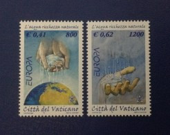 2001 VATICANO FRANCOBOLLI NUOVI STAMPS NEW MNH** Europa L'acqua 2 Valori - Unused Stamps