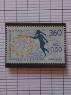 D1- TIMBRE OBLITÉRÉ FRANCE SERVICE N °101- ANNÉE 1989 -" CONSEIL DE L'EUROPE : 40ÉME ANNIVERSAIRE,  ALLÉGORIE ". - Usados