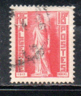 ALGERIA ALGERIE 1952 ISIS STATUE CHERCHELL 18fr USED USATO OBLITERE' - Used Stamps