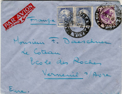 BRAZIL 1937  AIRMAIL LETTER SENT TO VERNEUIL - Covers & Documents