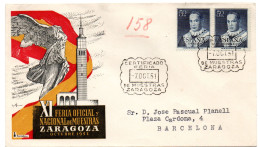 Carta Con Matasellos Feria De Muestras Zaragoza 1951 - Brieven En Documenten