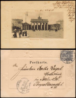 Ansichtskarte Mitte-Berlin Brandenburger Tor 1901 Prägekarte - Brandenburger Deur