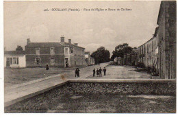 Soullans : Place De L'église Et Route De Challans - Soullans