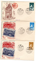 3 Cartas Con Matasellos  Feria De Muestras De Barcelona De 1956 - Brieven En Documenten