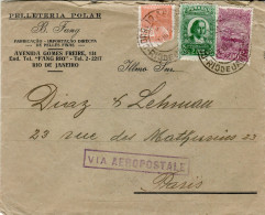 BRAZIL 1931  AIRMAIL LETTER SENT FROM RIO DR JANEIRO TO PARIS - Covers & Documents