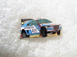 PIN'S  PEUGEOT  405  TURBO 16   PARIS DAKAR  Email Grand Feu DEMONS ET MERVEILLES - Peugeot