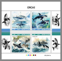 SIERRA LEONE 2023 MNH Orcars Attacking Ships Schwertwale M/S – OFFICIAL ISSUE – DHQ2424 - Ballenas