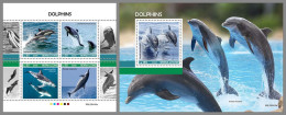 SIERRA LEONE 2023 MNH Dolphins Delfine M/S+S/S – OFFICIAL ISSUE – DHQ2424 - Dolphins