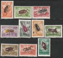 HONGRIE - Poste Aérienne N°160/9 ** (1954) Insectes - Nuevos