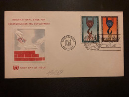 LETTRE INTERNATIONAL BANK FOR RECONSTRUCTION AND DEVELOPMENT TP 4c + 8c OBL.MEC. DEC 9 1960 NEW YORK - Storia Postale