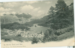St. Moritz; Dorf Und See, Gesamtansicht - Nicht Gelaufen. (Wehrli) - Sankt Moritz