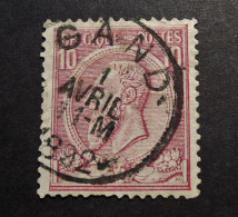 Belgie Belgique - 1884  - COB/OBP  46  -  Gestempeld /obl. - Gand - 1892 - 1869-1888 Lying Lion